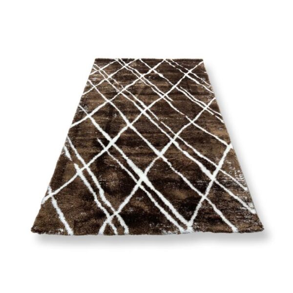 Machine Woven Turkish Modern Grey & Brown Rug - Image 2