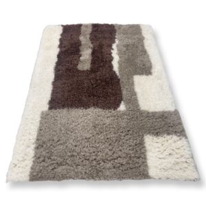 Soft Shaggy Geometric Pattern Rug